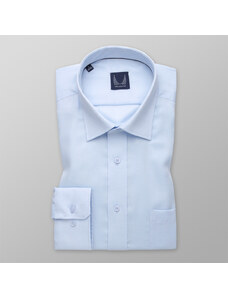 Willsoor Camisa Slim Fit Color Azul Con Estampado Liso Para Hombre 14720