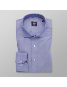 Willsoor Camisa Slim Fit Color Azul Con Estampado Liso Para Hombre 14741