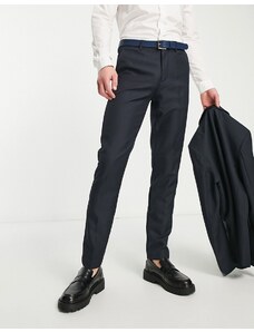 Pantalones de traje azul marino oscuro de corte slim de Only & Sons