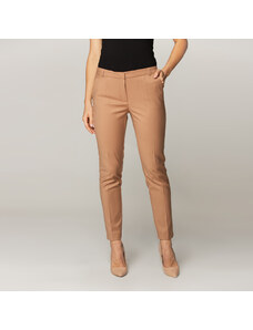 Willsoor Pantalón formal para mujer en color marrón claro 14746