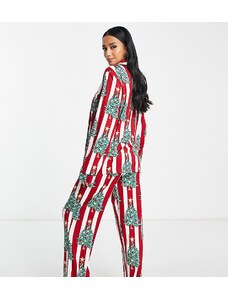 Pijama multicolor con estampado de Navidad de Chelsea Peers Petite