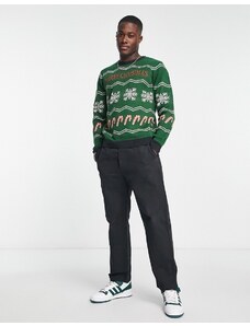 Jersey verde de Navidad con diseño festivo de Only & Sons