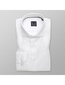 Willsoor Camisa Slim Fit Color Blanco Con Finas Rayas Para Hombre 14826