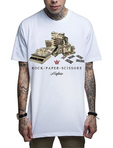 Camiseta para hombre MAFIOSO - ROCK PAPER SCISSORS - BLANCO - MAF070