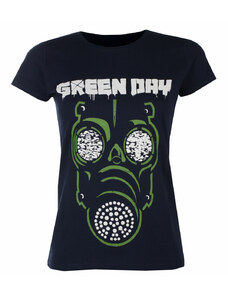 Camiseta para mujer Green Day - Green Mask - AZUL MARINO - ROCK OFF - GDTS05LN