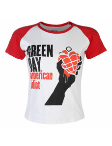 Camiseta para mujer Green Day - American Idiot - ROJO/BLANCO - ROCK OFF - GDTRRAG01LWR