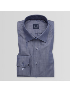 Willsoor Camisa Slim Fit Color Gris Con Sutiles Rayas Para Hombre 14902