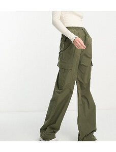Pantalones caquis cargo con cordón ajustable exclusivos de Pieces Tall-Verde