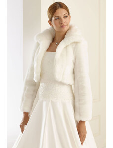 Bianco Evento Luxury warm bolero over dress