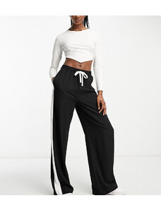 ASOS Tall Pantalones negros sin cierres con panel en contraste de ASOS DESIGN Tall-Brown