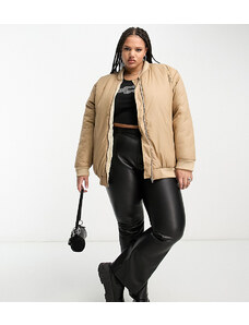 I Saw It First Curve Chaqueta bomber color piedra exclusiva de I Saw It First Plus-Beis neutro
