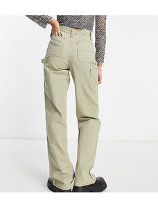 ASOS Tall Pantalones cargo caquis minimalistas con ribetes en contraste de ASOS DESIGN Tall-Verde