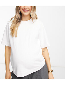ASOS Maternity Camiseta blanca estilo sudadera de corte cuadrado de ASOS DESIGN Maternity-Blanco