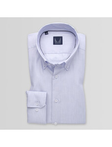 Willsoor Camisa Slim Fit Color Celeste Con Patrón De Rayas Para Hombre 14967