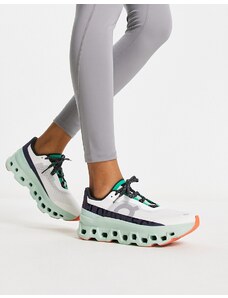 Zapatillas de deporte blancas y verdes Cloudmonster de On Running-Blanco