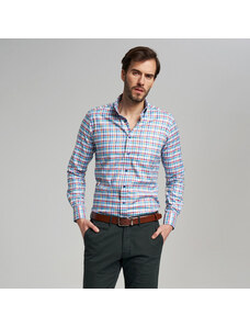 Willsoor Camisa Slim Fit Con Patrón De Cuadros De Colores Para Hombre 15015