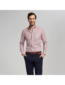 Willsoor Camisa clásica para hombre con cuadros de colores 15018