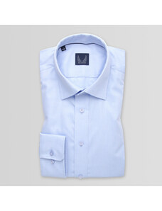 Willsoor Camisa clásica para hombre en color celeste con estampado pequeño 15105