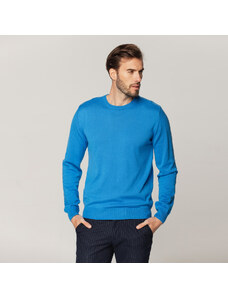 Willsoor Suéter Color Azul Con Estampado Liso Para Hombre 15198