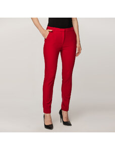 Willsoor Pantalones para mujer tamaño largo color rojo 12144