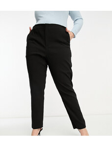 Pantalones de sastre negros de pernera recta de Mango Curve-Black