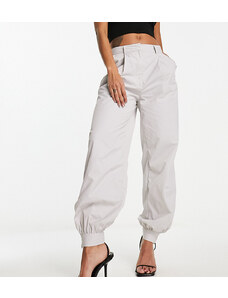 Pantalones gris piedra estilo paracaidista con bajos ajustados de nailon de Extro & Vert (parte de un conjunto)