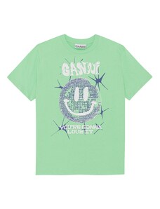 Ganni Light Jersey Smiley Relaxed T-shirt - Camisetas