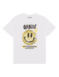 Ganni Basic Jersey Smiley Relaxed T-shirt - Camisetas