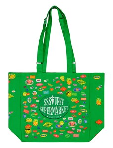 Ssstufff Supermarket Big Shopping Bag Green (40L) - Bolsas De Mano