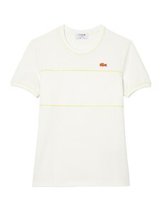 Lacoste Camiseta De Mujer En Piqué De Algodón Ecológico Con Cuello Redondo Hecha En Francia - Camisetas