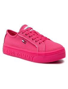 SUPER SALES - Tenis Tommy Hilfiger color rosado para Mujer