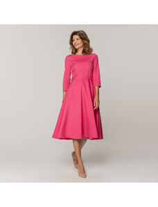 Willsoor Elegante Vestido Midi Color Rosa Para Mujer 15323