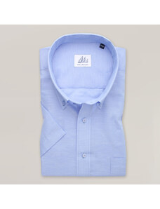 Willsoor Camisa clásica para hombre color azul claro con estampado liso 15333