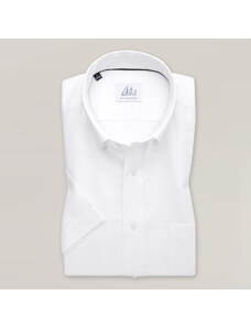 Willsoor Camisa Slim Fit Color Blanco Con Estampado Liso Para Hombre 15273