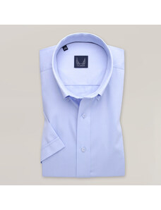 Willsoor Camisa Slim Fit Color Celeste Con Sutiles Rayas Para Hombre 15339