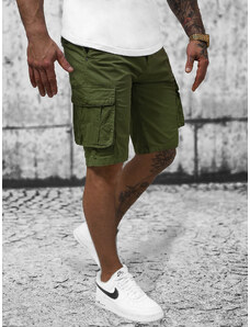 Pantalones cortos chinos de hombre verde OZONEE T/XX160086/3Z