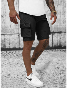 Pantalones cortos chinos de hombre negras OZONEE T/DC469Z