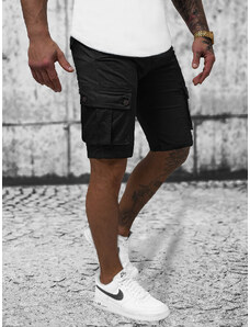 Pantalones cortos chinos de hombre negras OZONEE T/BB70012/1Z