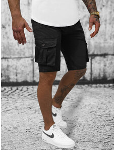 Pantalones cortos chinos de hombre negras OZONEE T/BB70011/1Z