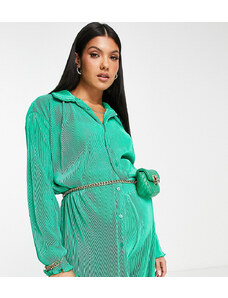 Camisa verde jade plisada de The Frolic Maternity (parte de un conjunto)