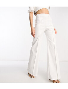 Pantalones de sastre blancos de pernera ancha y talle alto de Vesper Petite (parte de un conjunto)