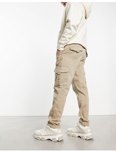 Pantalones beis cargo de corte slim de Only & Sons-Beis neutro
