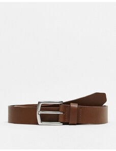 Cinturón de cuero en tostado de Only & Sons-Marrón