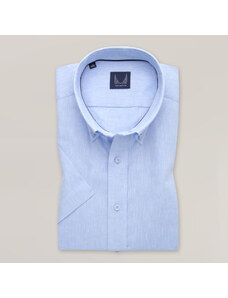 Willsoor Camisa Slim Fit Color Celeste Con Estampado Liso Para Hombre 15381