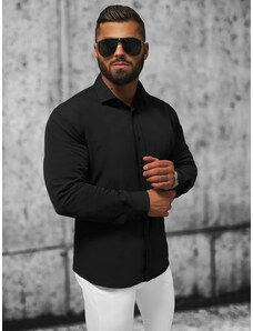 Camisa de hombre negra OZONEE O/3777