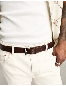 Cinturón de vestir marrón de cuero de Only & Sons-Brown
