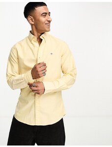 Camisa Oxford amarilla de corte slim con logo de GANT-Amarillo