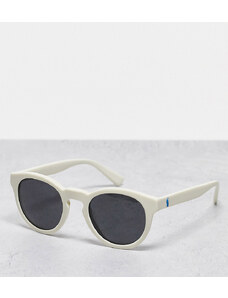 Gafas de sol blanco hueso redondas exclusivas en ASOS de Polo Ralph Lauren