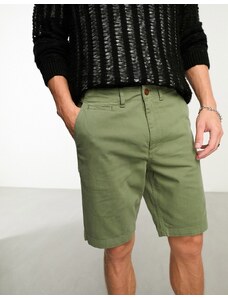 Pantalones cortos chinos caquis de estilo vintage Officer de Superdry-Verde