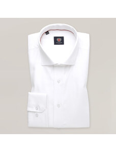 Willsoor Camisa Clásica Color Blanco Con Cuello Italiano Para Hombre 15558